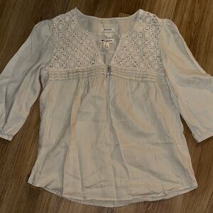 Chic Beige Lace Blouse
